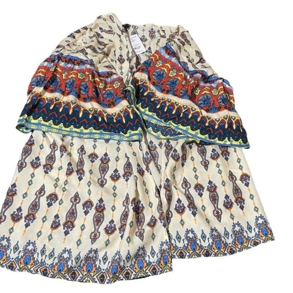 Suzanne Betro Other - Suzanne Betro Kimono Open Top Bell sleeve Beige Multicolor Size Large